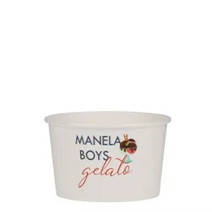8 oz Food Container Paper White Digital Print