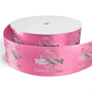 3" Badge Satin Ribbon - 100yd Roll - Foil Print