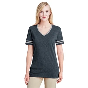 Jerzees Ladies' TRI-BLEND Varsity V-Neck T-Shirt
