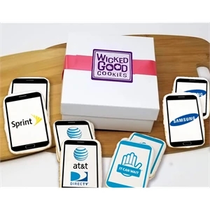 Mobile Phone Logo Sugar Cookie Gift Box