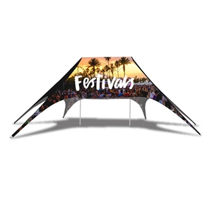 Custom Designed Fully Digital 20' x 63' Star Tent Canopies