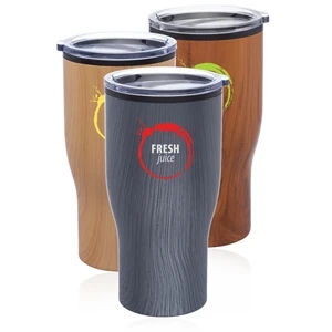 28 oz. Challenger Travel Mugs with Wood Finish