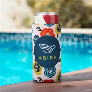 Full Color 12 oz Slim  Neoprene Can Cooler
