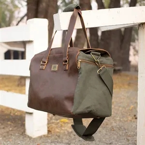 Green Canvas-Brown Leather