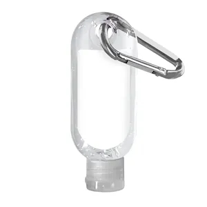 Clear Sanitizer in Clear Bottle with Carabiner - 1.9 oz.