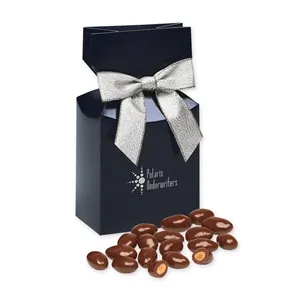 Chocolate Covered Almonds in Navy Gift Box