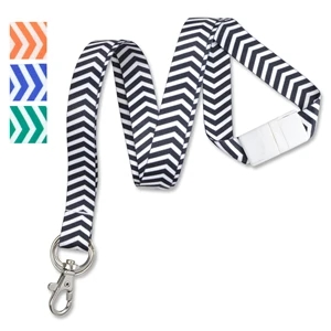 5/8" Pre-Printed ZigZag Pattern Fashion Breakaway Lanyards