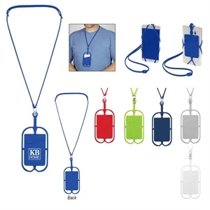 Silicone Lanyard with Phone Holder & Wallet