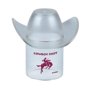 2 oz. Plastic Cowboy Hat Shot Glass