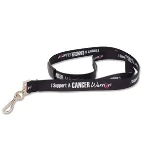Clearance - 5/8" Cancer Awareness Dye-Sublimated Lanyards