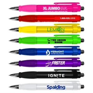 XL Jumbo Retractable Ball Point Pen with Rubber Grip