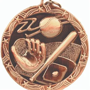 1 3/4" Baseball/Softball Shooting Star Medal