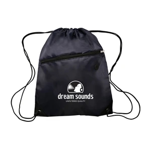 GLOBE TROTTER Drawstring Backpacks with Pocket 1 Color Imp.