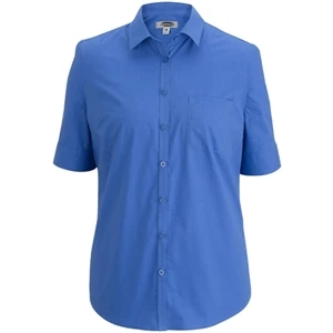 Ladies' Short Sleeve Stretch Poplin Blouse