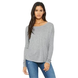 Women's Flowy Long Sleeve Tee With 2x1 Sleeves