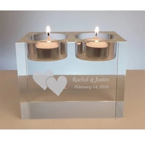 Personalized Crystal Tea Lights Candle Holders
