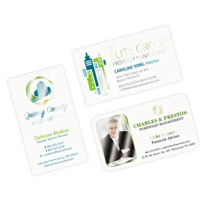 Full Color Business Cards + Raised Spot Gloss