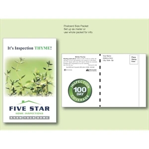 Winter Thyme Herb Seed Packet Postcard Mailer Size 4" x 6.5"
