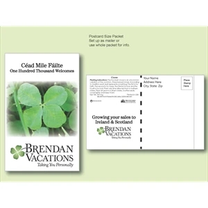 Clover Flower Seed Packet - Postcard Mailer Size 4" x 6.5"