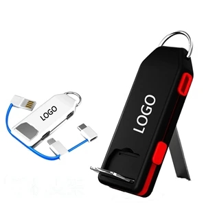Custom Multi-function Phone Stand Holder 3 in 1 charge cable