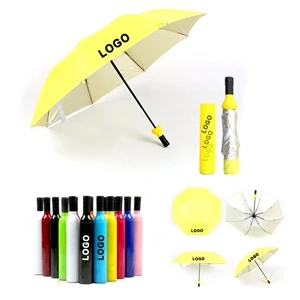 Custom Logo Travel Bottle Folding Umbrella