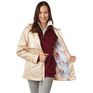 Women's New Englander Rain Jacket with Floral Printed Lining