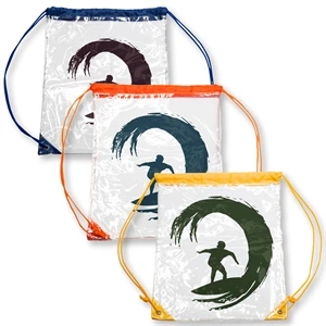 Clear PVC Drawstring Backpack w/ Matching Cinch Bag