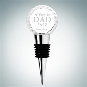 Crystal Golf Ball Wine Stopper