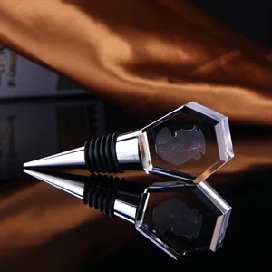 Engraved Crystal Wine Bottle Stopper