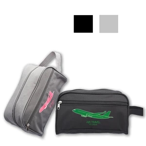 Classic Toiletry Bag w/ Handle & Side Zipper Pockets