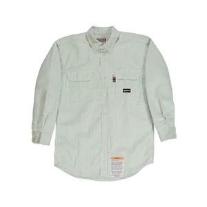 Berne Men's Flame-Resistant Down Plaid Work Shirt