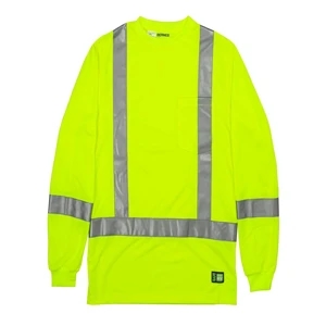 Berne Men's Hi-Vis Class 3 Performance Long Sleeve Pocket...