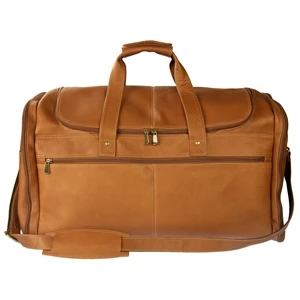 Mendoza - Large Leather Duffle Bag with U-Shape Zipper