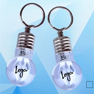 Super bright LED flashlight swivel keychain