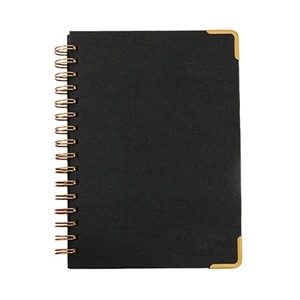 Woven Paper Hardback With Metal Accents Notebook