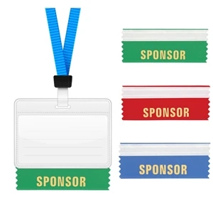 Sponsor 4"L x 1.625"W Badge Ribbons