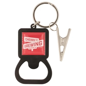 Bottle Opener Keychain with Roach Clip