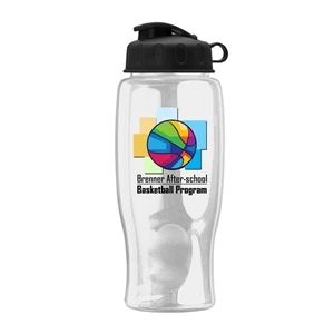 27 Oz. Transparent Bottle - Flip Lid - Digital
