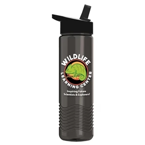24 Oz Wave Bottle With Flip Straw - Digital