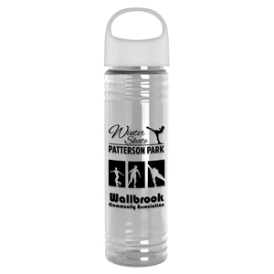 The Slim Fit - 24 Oz. Transparent Bottle With Oval Crest Lid