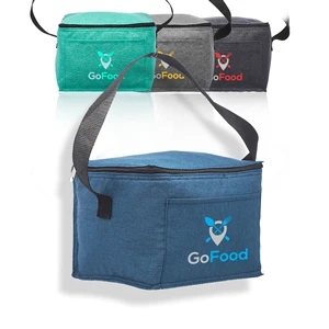 Heathered 6 Pack Insulated Cooler Lunch Bag