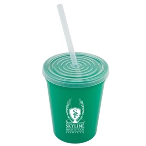 Stadium Cup with Lid and Straw