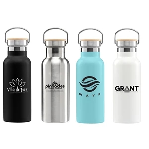 Oahu 17oz. Double Wall Stainless Canteen Bottle - Silkscreen