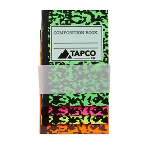 Mini Neon Composition Notebook Set