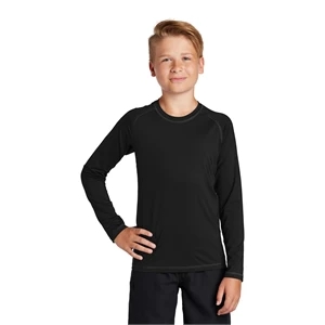 Sport-Tek Youth Long Sleeve Rashguard Tee.