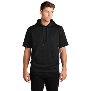 Sport-Tek Sport-Wick Fleece Short Sleeve Hooded Pullover.