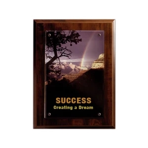 Budget Beater - Standard Simulated Cherry Plaque With Acrylic Photo Holder And Rosettes