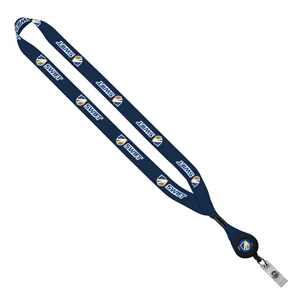 Custom Logo 3/4" Recycled PET Sublimated Lanyard w/Metal Crimp and Reel