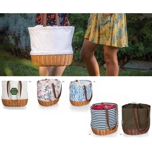 Coronado Canvas and Willow Basket Tote