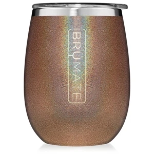 BruMate Uncork'd Wine Glass Sparkle and Print